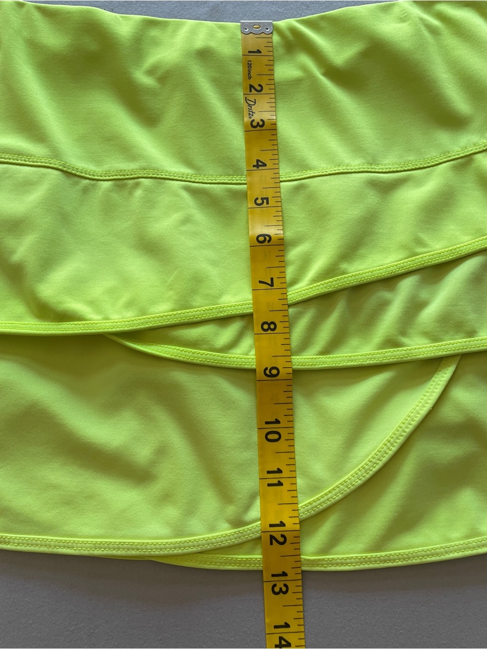 Lucky in Love Neon Lime Tennis Pickleball Skort Skirt, Tiered Layers, Sz Medium - Picture 6 of 9